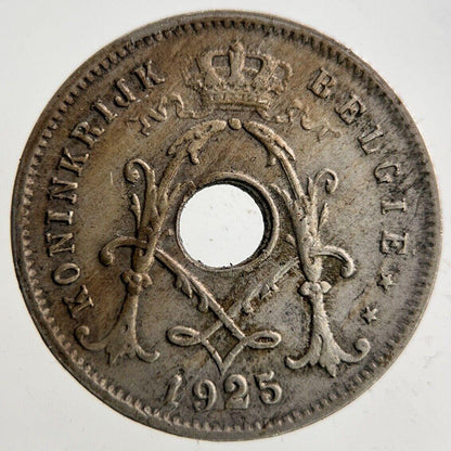 1925 Belgium 5 Centimes Coin | Fine Collectable Grade
