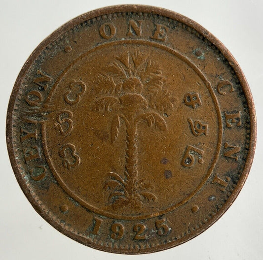 1925 Ceylon 1 One Cent Coin | Collectable Grade