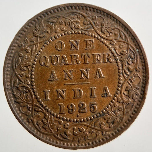 1925 India Quarter 1/4 Anna Coin | Very High Grade | a2419