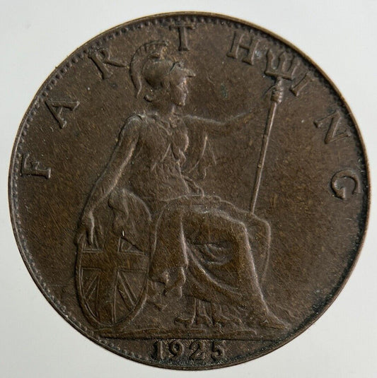 1925 George V Farthing Coin | Fine Collectable Grade