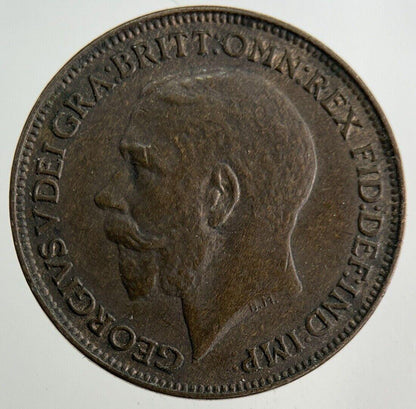 1925 George V Farthing Coin | Fine Collectable Grade