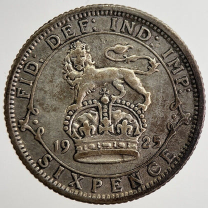 1925 George V Sixpence Silver Coin | Fine Collectable Grade | a8554