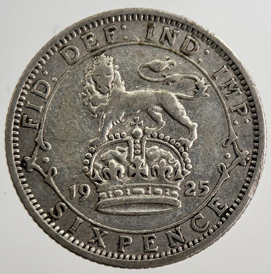 1925 George V Sixpence Silver Coin | Fine Collectable Grade | a8555