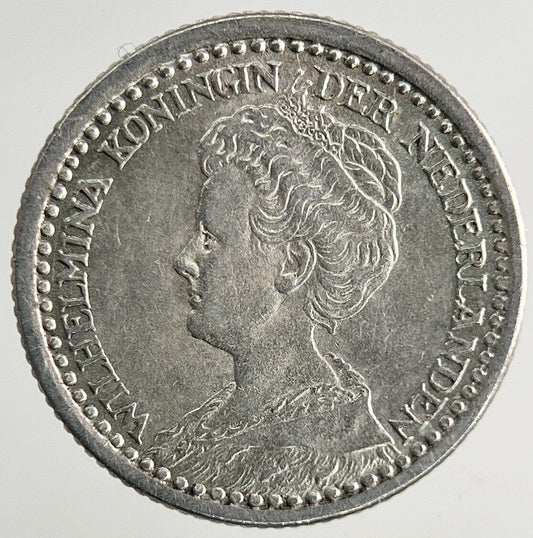 1925 Netherlands 10 Cents Silver Coin | Very High Grade