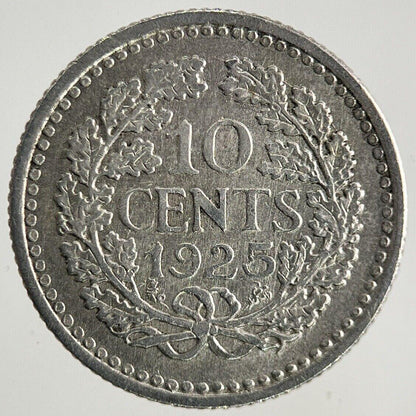 1925 Netherlands 10 Cents Silver Coin | Very High Grade