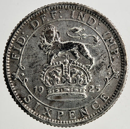 1925 George V Sixpence Silver Coin | Fine Collectable Grade