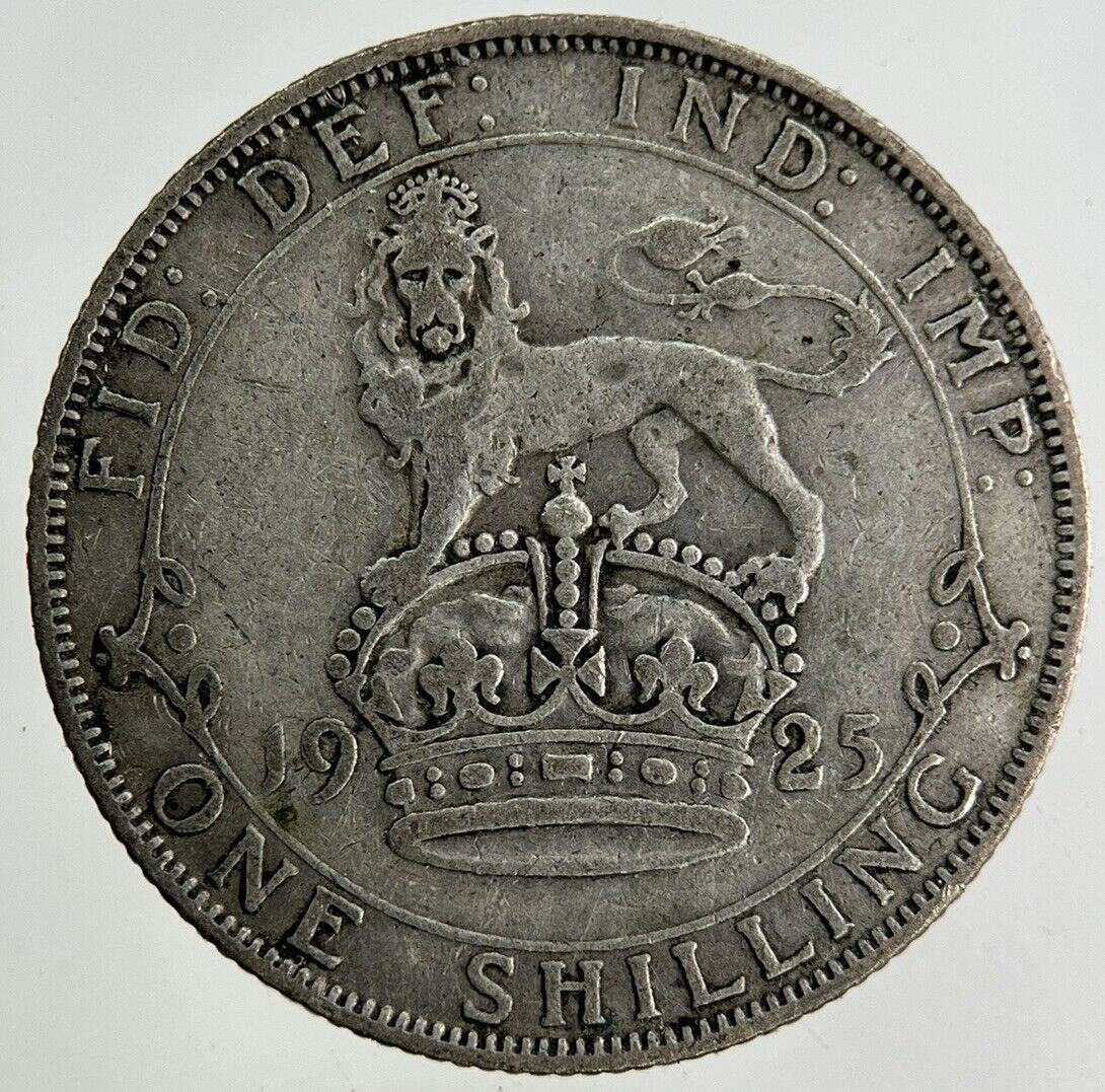 1925 George V Shilling Silver Coin | Fine Collectable Grade