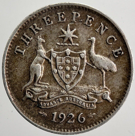 1926 Australia Threepence Silver Coin | Fine Collectable Grade | a5880