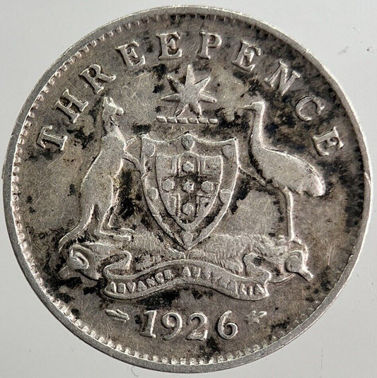 1926 Australia Threepence Silver Coin | Fine Collectable Grade | a8308