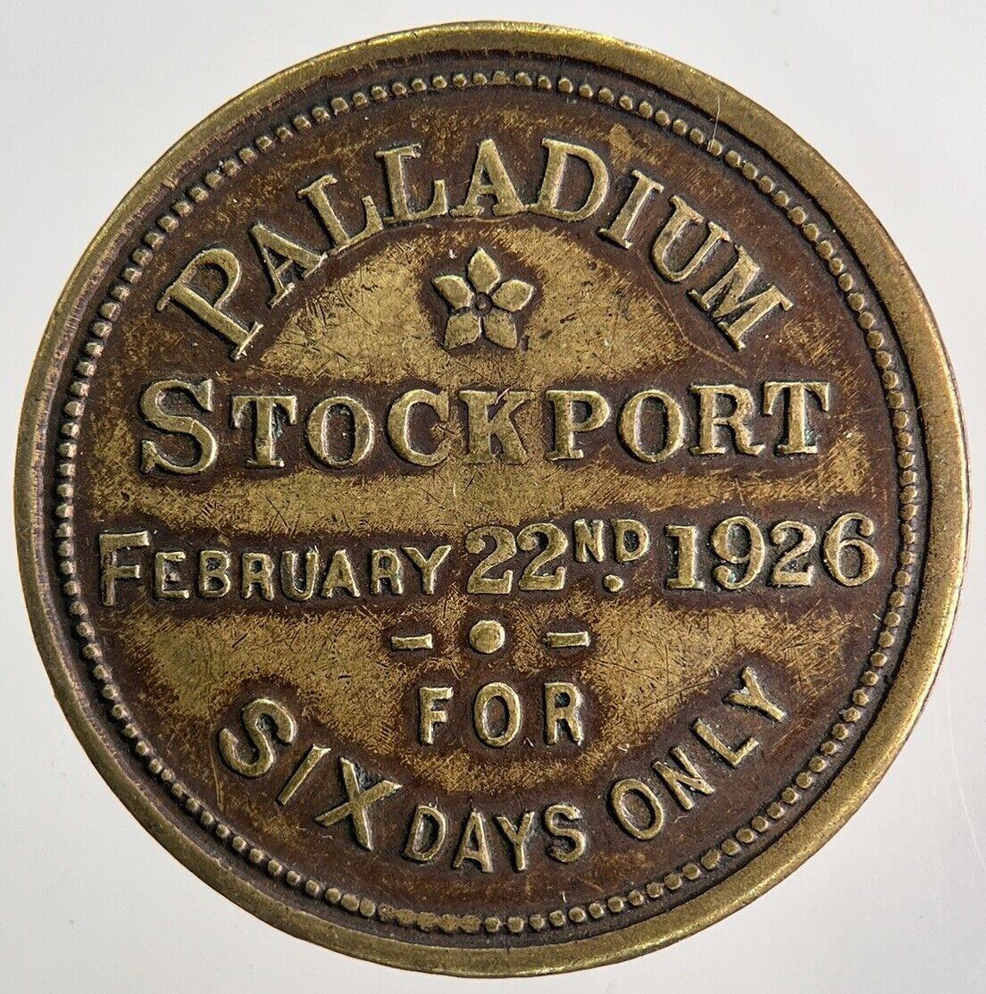 1926 Charlie Chaplin Stockport Token Coin | Fine Collectable Grade | a9936