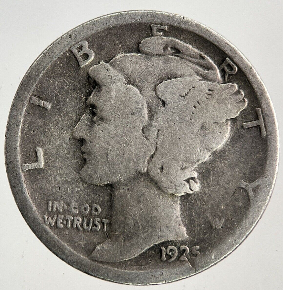 1925 US USA Mercury One Dime Silver Coin | Collectable Grade