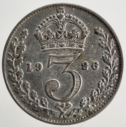 1926 George V Threepence Silver Coin | Fine Collectable Grade | a9910