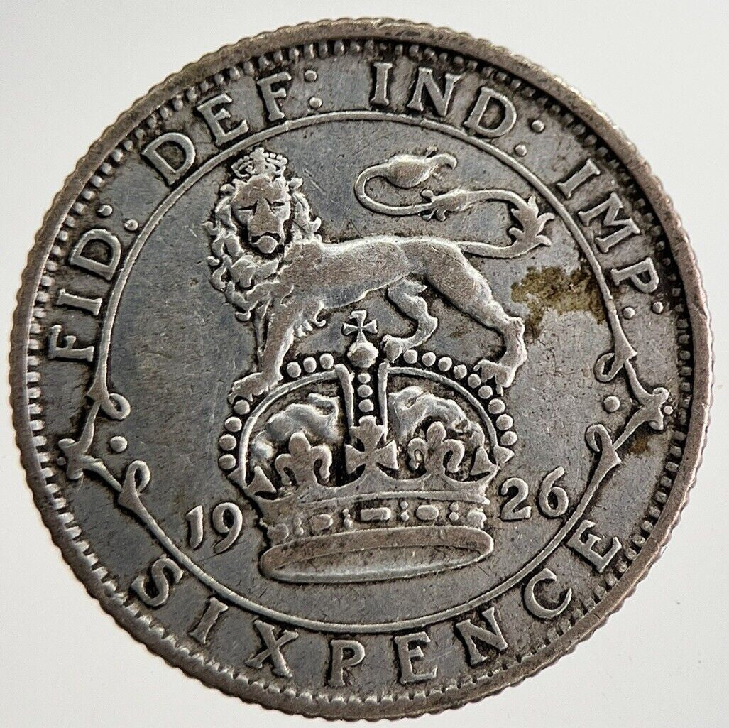 1926 George V Sixpence Silver Coin | Fine Collectable Grade | a8557