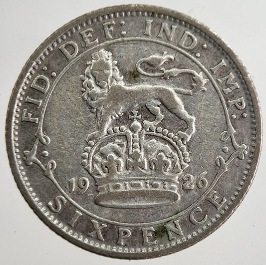1926 George V Sixpence Silver Coin | Fine Collectable Grade | a8558