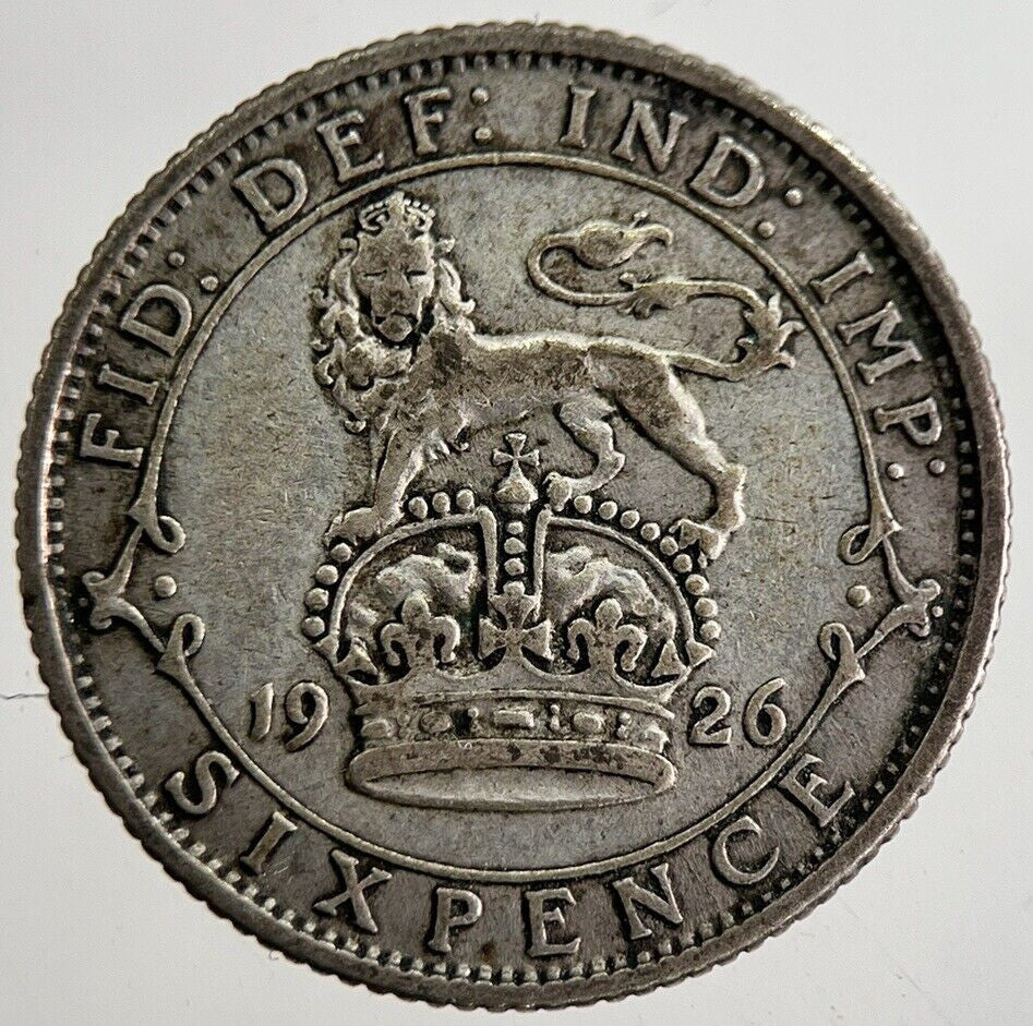 1926 George V Sixpence Silver Coin | Fine Collectable Grade | a8888