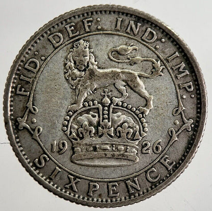 1926 George V Sixpence Silver Coin | Fine Collectable Grade | a8888