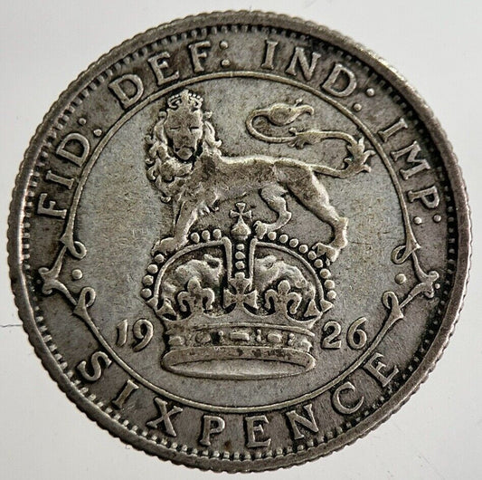1926 George V Sixpence Silver Coin | Fine Collectable Grade | a8888