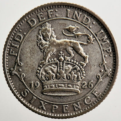 1926 George V Sixpence Silver Coin | Fine Collectable Grade | a3487