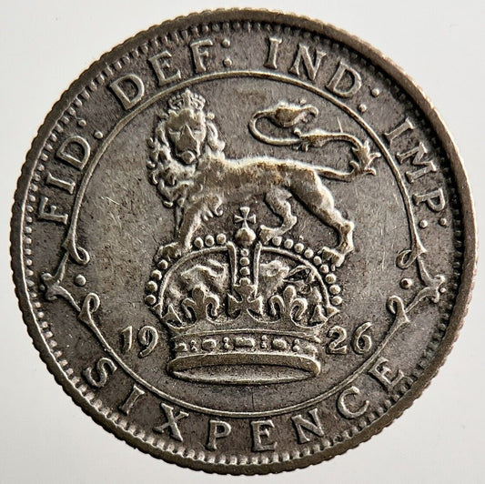 1926 George V Sixpence Silver Coin | Fine Collectable Grade | a3487