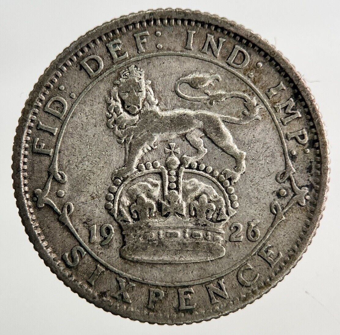 1926 George V Sixpence Silver Coin | Fine Collectable Grade