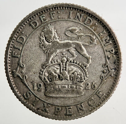 1926 George V Sixpence Silver Coin | Fine Collectable Grade