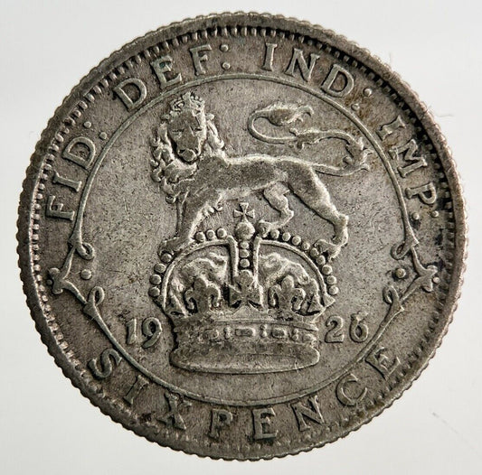1926 George V Sixpence Silver Coin | Fine Collectable Grade