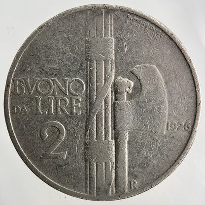 1926 Italy 2 Lire Coin | Collectable Grade