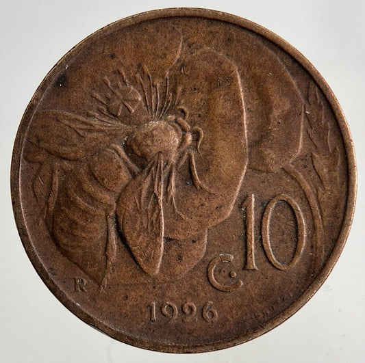 1926 Italy 10 Centesimi Coin | Fine Collectable Grade