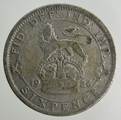1926 George V Sixpence Silver Coin | Fair Grade