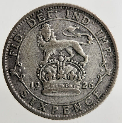 1926 George V Sixpence Silver Coin | Fine Collectable Grade