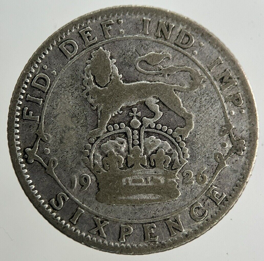 1926 George V Sixpence Silver Coin | Fair Grade