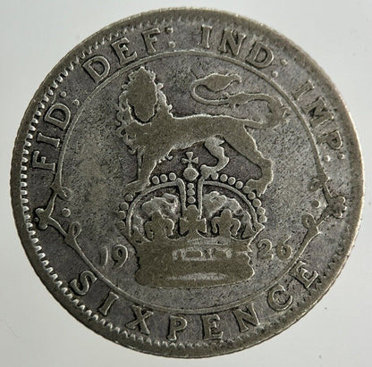 1926 George V Sixpence Silver Coin | Fair Grade