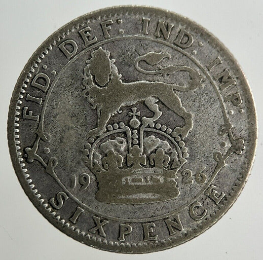 1926 George V Sixpence Silver Coin | Fair Grade