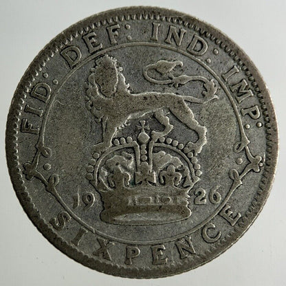 1926 George V Sixpence Silver Coin | Collectable Grade