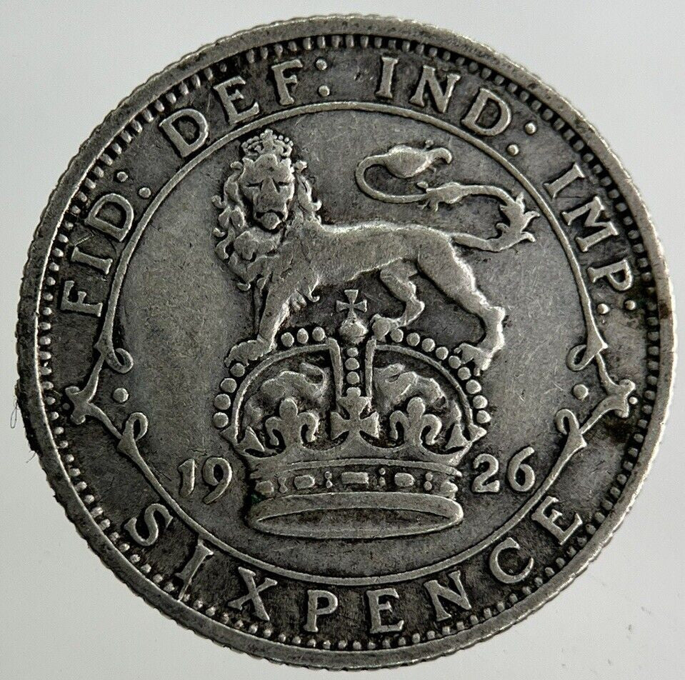 1926 George V Sixpence Silver Coin | Very High Grade