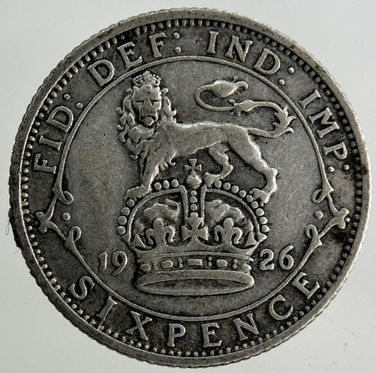1926 George V Sixpence Silver Coin | Very High Grade
