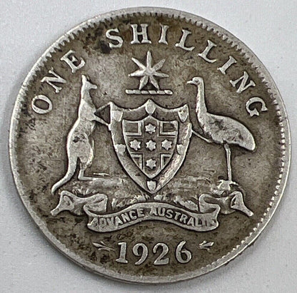 1926 One Shilling Australia Silver Coin | Collectable Grade | a109