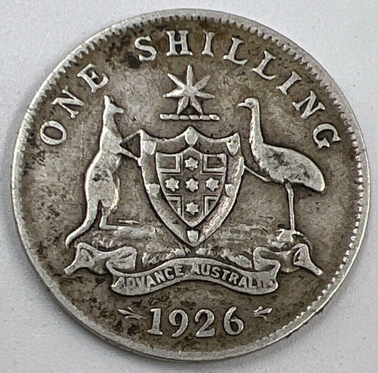 1926 One Shilling Australia Silver Coin | Collectable Grade | a109