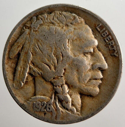 1926 US USA Buffalo Indian Head Nickel Coin | Fine Collectable Grade | a3032