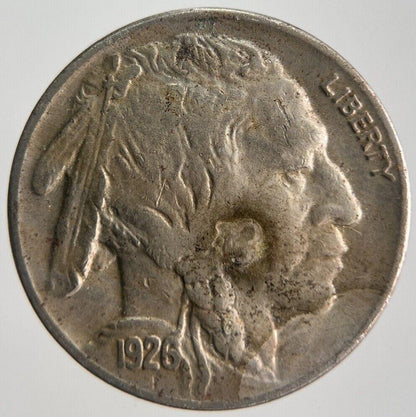 1926 US USA Buffalo Indian Head Nickel Coin | Very High Grade | a4491