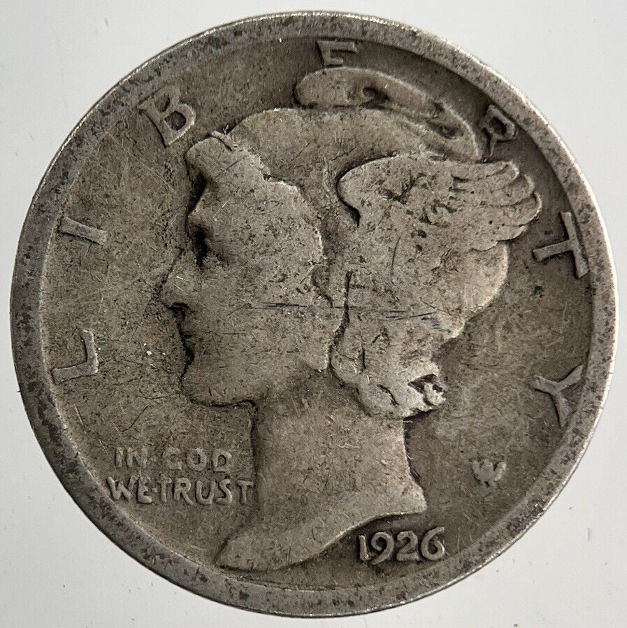 1926 US USA Mercury One Dime Silver Coin | Collectable Grade