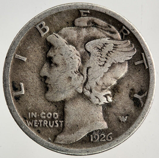 1926 US USA Mercury One Dime Silver Coin | Collectable Grade