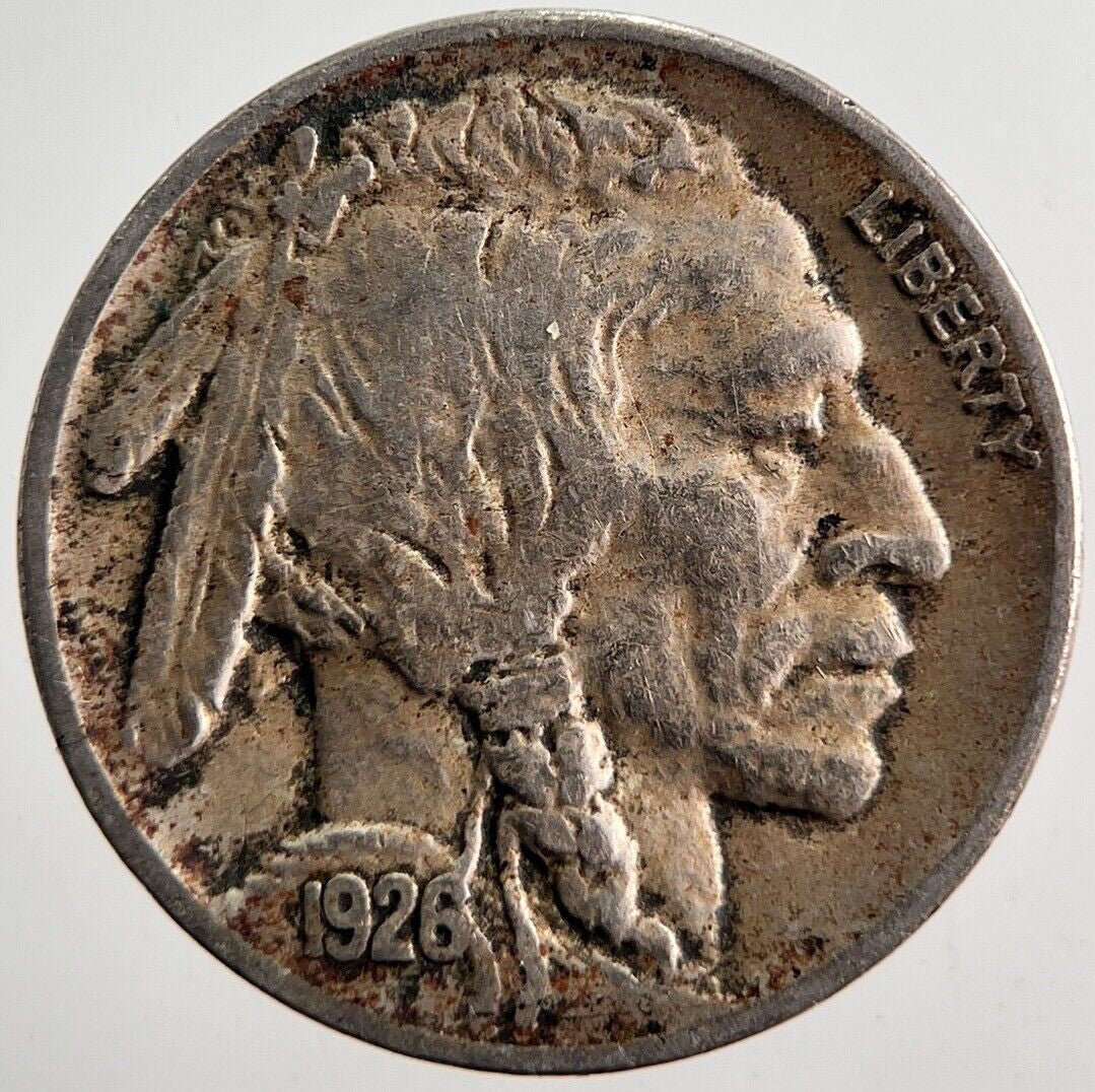1926 US USA Indian Head Buffalo Nickel Coin | Very High Grade