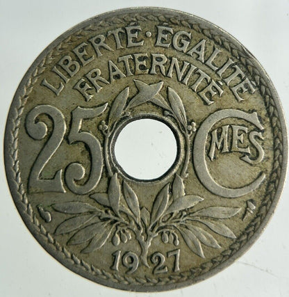 1927 France 25 Centimes Coin | Fine Collectable Grade