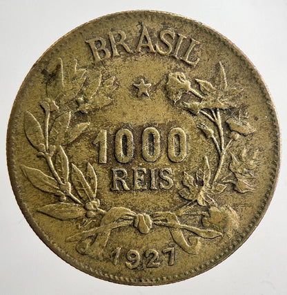 1927 Brazil 1000 Reis Coin | Fine Collectable Grade | a5764