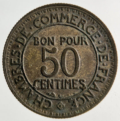 1927 France 50 Centimes Coin | Fine Collectable Grade