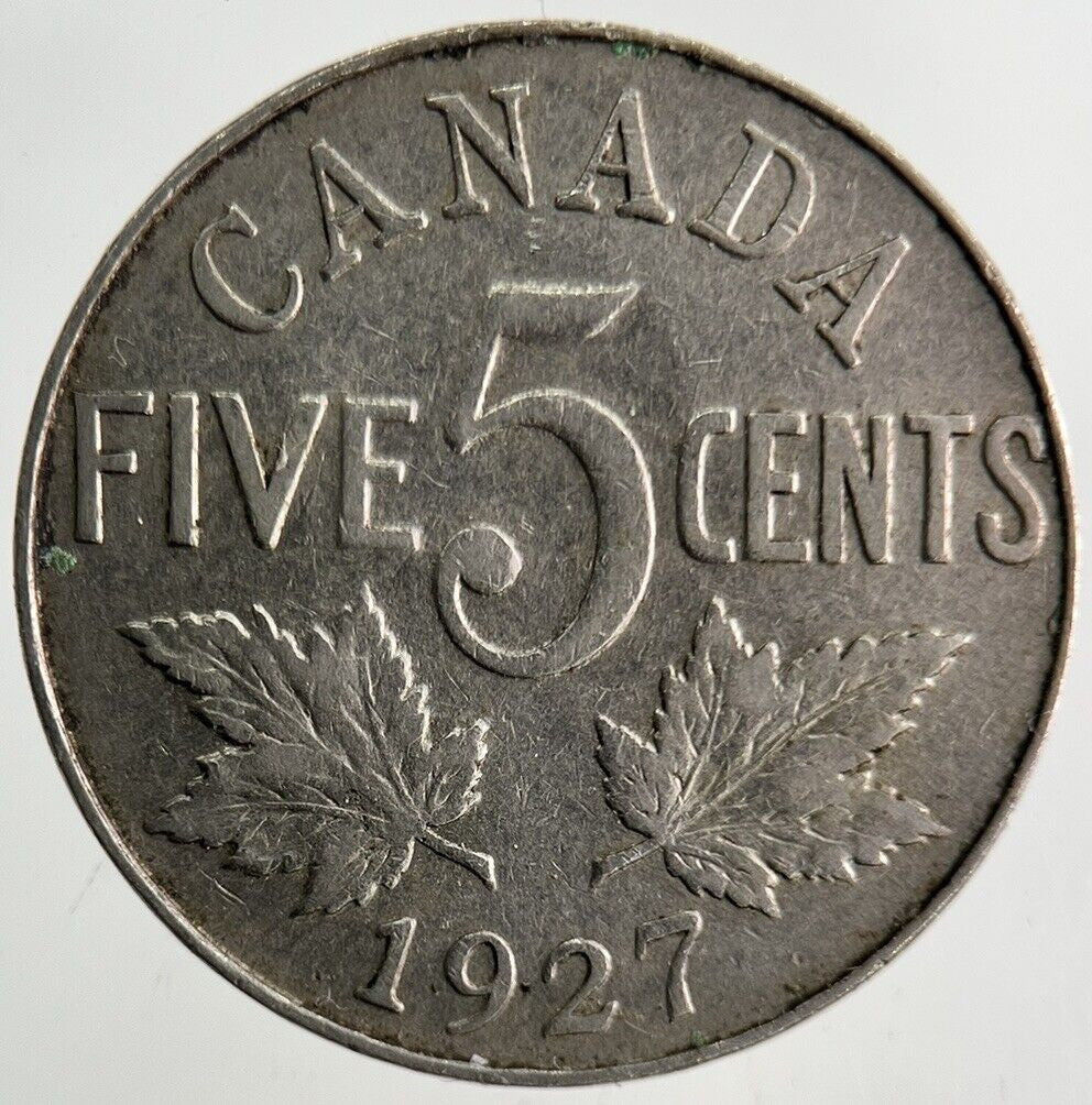 1927 Canada 5 Cents Coin | Fine Collectable Grade