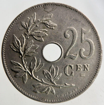 1927 Belgium 25 Centimes Coin | Fine Collectable Grade