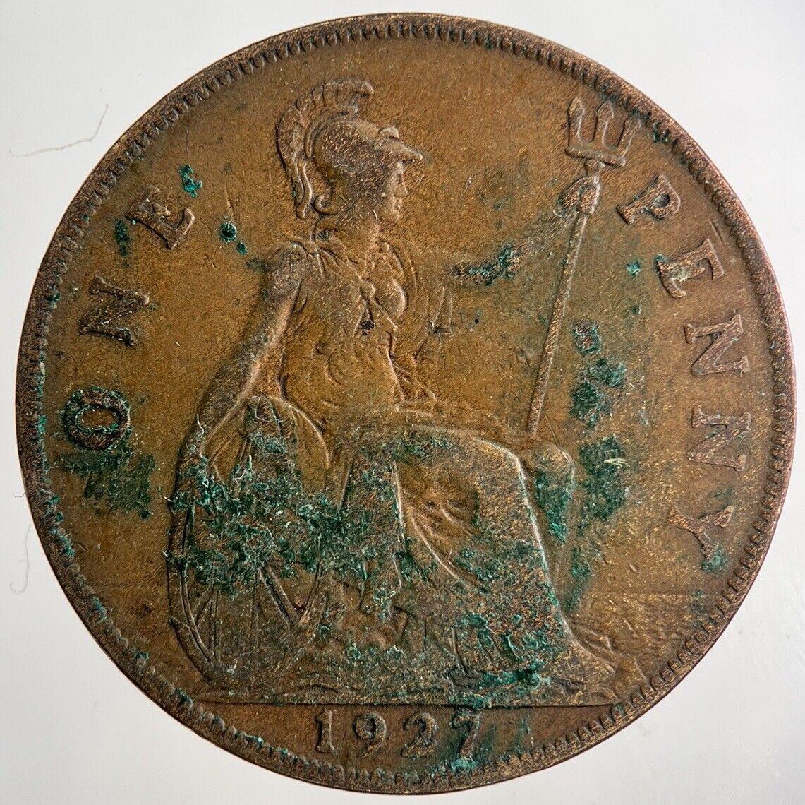 1927 George V One Penny Coin | Fine Collectable Grade