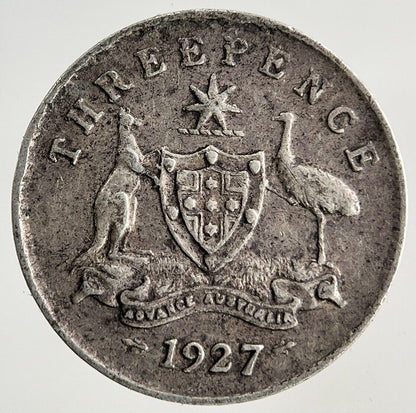 1927 Australia Threepence Silver Coin | Fine Collectable Grade